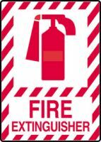 Plastic, Fire Extinguisher Sign 